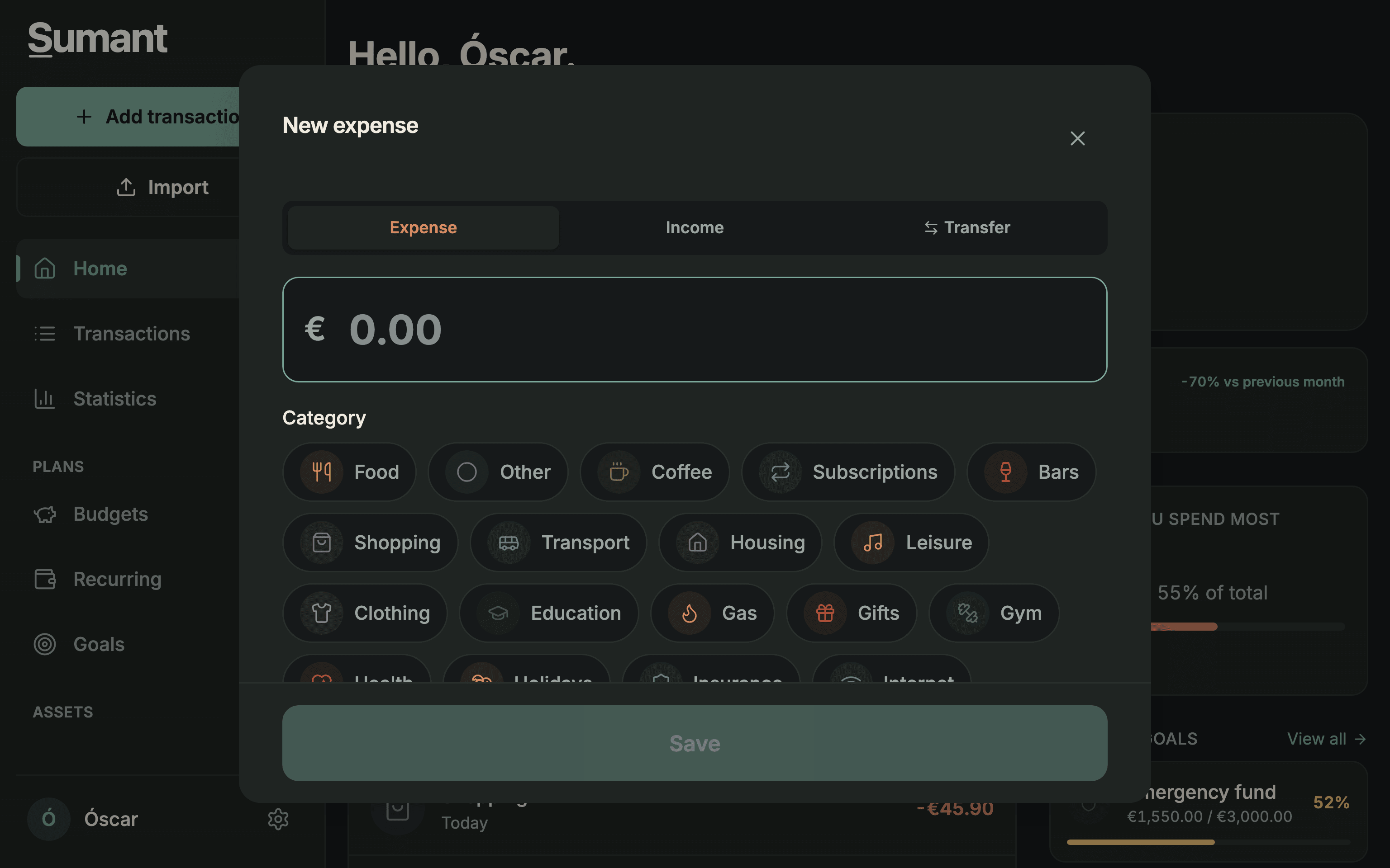 Add expense